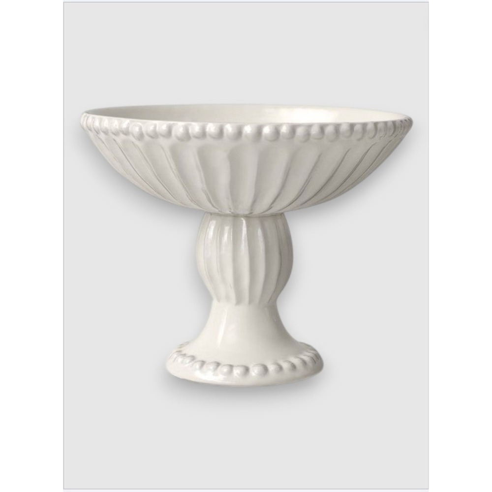 Beaded Ceramic Pedestal Bowl‎ Ivory – Threshold, Target Spring 2026